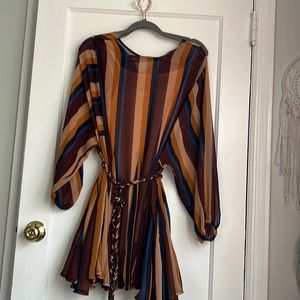 Stripped sheet dress